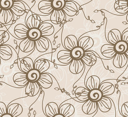 vintage floral seamless background