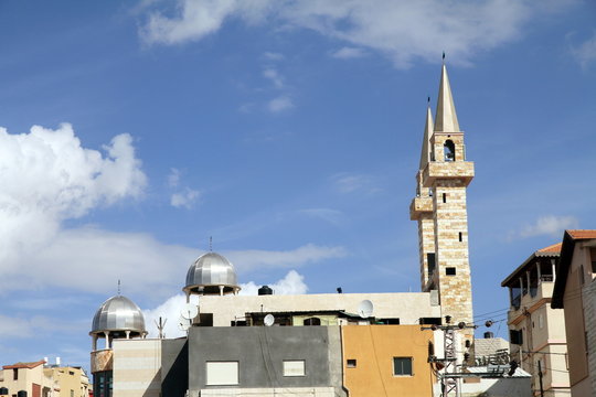 Mosque Nazareth cityscape Israel