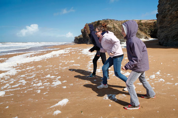 Course sur la plage