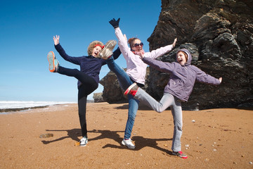 Joie et bonheurr vacances de printemps