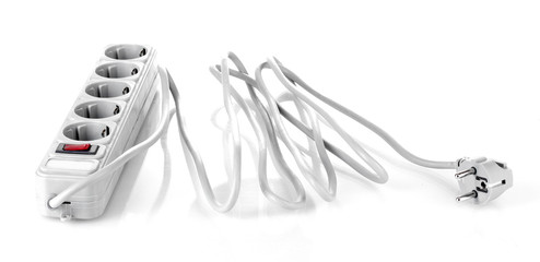 Surge protector isolated on white