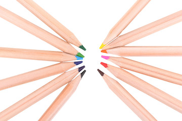 Fototapeta premium Color pencils isolated on white