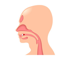 silhouette of a man's head who take the pill