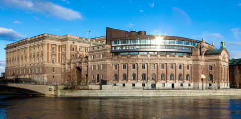 Swedish Parliament in Stockholm - obrazy, fototapety, plakaty