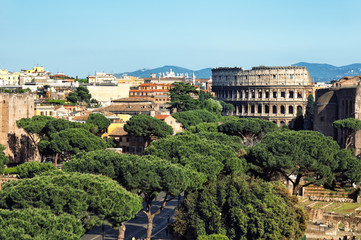 Fototapeta na wymiar Koloseum w Rzymie - Włochy
