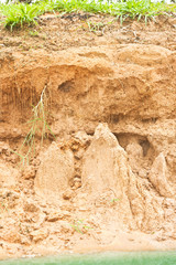 Erosion due to water erosion