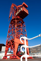 Grua en Bilbao, Bizkaia, País Vasco, España