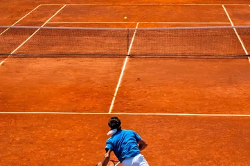 Poster Match de tennis sur terre battue : service © Alexi Tauzin