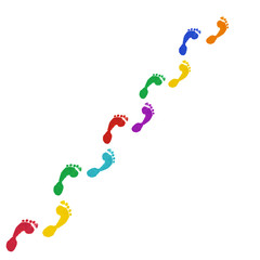 Bunte Fu&szlig;spuren