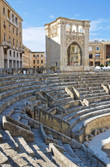 Roman Amphitheatre. Lecce. Puglia. Italy.