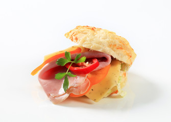 Ham and cheese sandwich