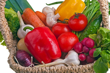 basket full of vegetable