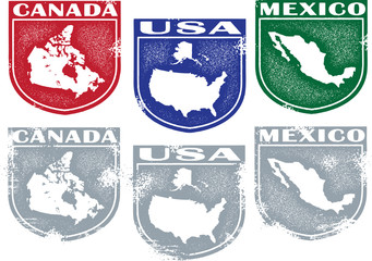 North American Country Crests