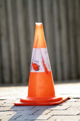 scene road safety cone