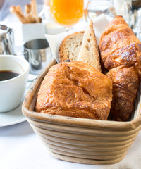 coffee and croissants
