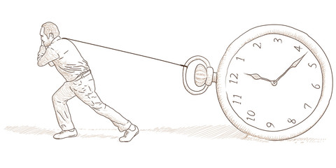 uomo e orologio © robodread