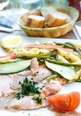 pasta and smoked salmon