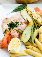 pasta and smoked salmon