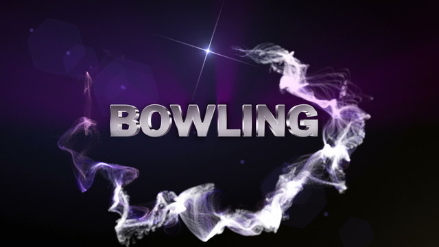 BOWLING Text in Particle (Double Version) Blue - HD1080