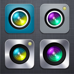Square modern camera app icons.