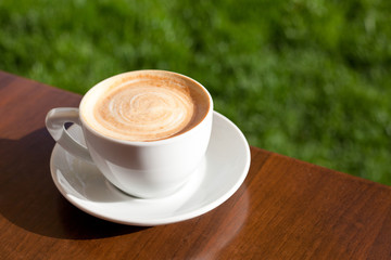 cappuccino on a table