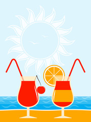 cocktails on beach