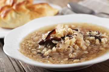 Russian sauerkraut soup