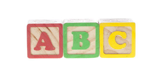 Letter cubes ABC