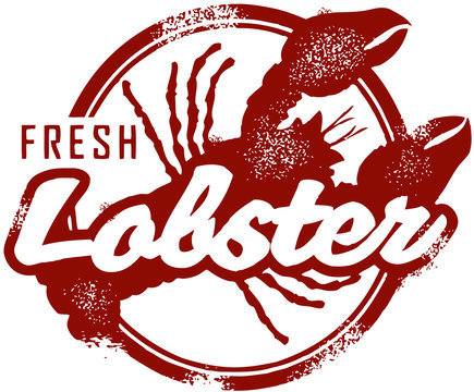 Fresh Lobster Seafood Stamp