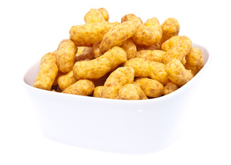 Peanut snacks isolated on white