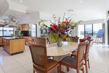 Luxurious kitchen and dining area