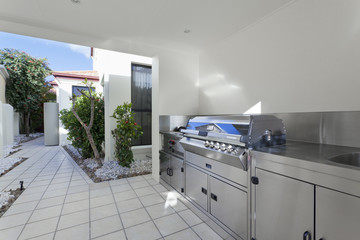 Outdoor barbeque area