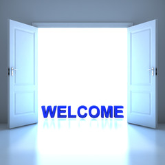 Wellcome word conceptual in the future © tigger11th