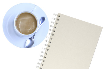 Notebooks, coffee mugs.