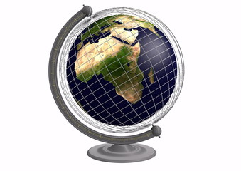 Globus mit Gradnetz