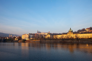 Fototapeta na wymiar Evening view of Prague