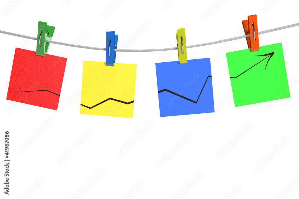 Poster paper notes with chart