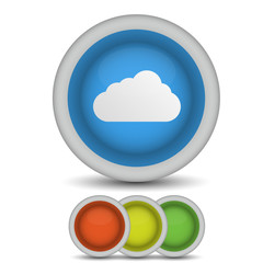 Vector computer cloud icon on white. Eps10