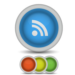 Vector rss icon on white. Eps10