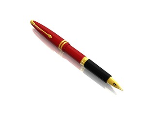 Fountain pen on white