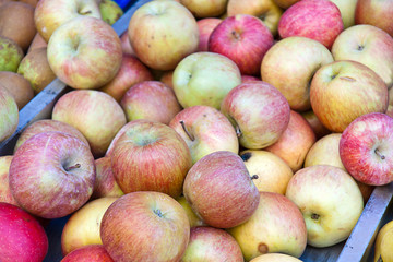 Pile of apples in a market
