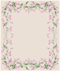 Decorative framework with a lily.