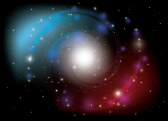 vector colorful spiral galaxy