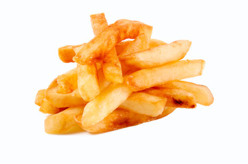 French fries isolated