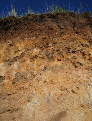 Details of layers of soil under ground surface