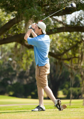 Adolescent Playing Golf