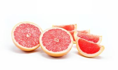 citrus fruits isolated on a white background.