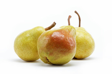 pears isolated on white background