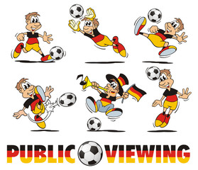 Soccer Germany Cartoon Set