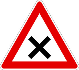 Obraz premium Zeichen 101 Kreuzung Einmündung mit Vorfahrt von rechts